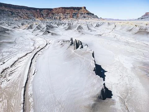 Factory Butte of Utah 스톡 사진