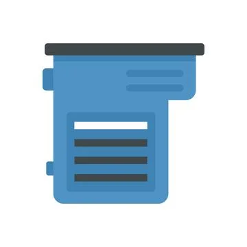 Factory cartridge icon flat isolated Stock Illustration