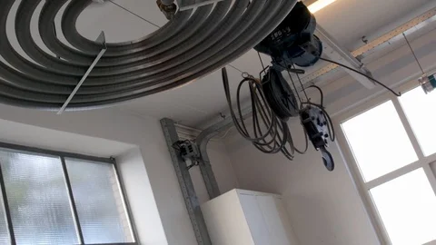 Factory ceiling with crane Video stock 85604840