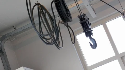 Factory ceiling with hook Video stock 85604809