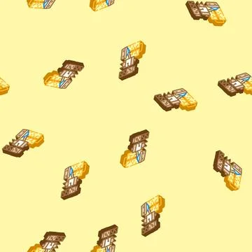 Factory cement isometric icon seamless pattern 스톡 일러스트