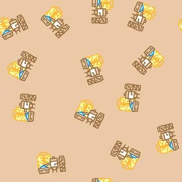 Factory cement vector seamless pattern イラスト素材