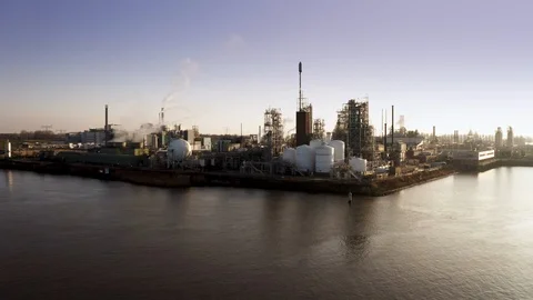 Factory Chemours in Dordrecht Stock-Footage 122384287