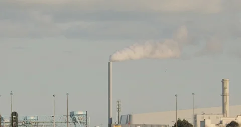 FACTORY CHIMNEY 4K Stock Footage 98110542