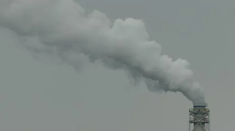 Factory chimney and smoke 스톡 동영상 44726990