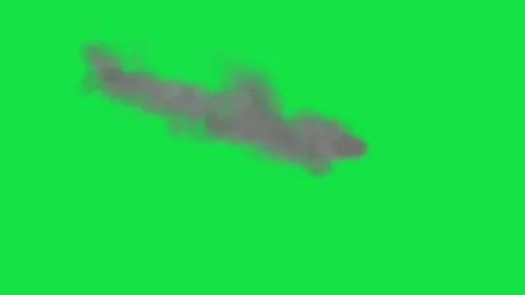 Factory Chimney Dark Smoke Effect Animation Isolated On Green Screen Background Stock Footage 303446609