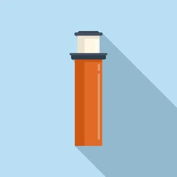 Factory chimney icon flat vector. Smoke roof Stock Illustration