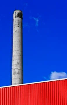 Factory with chimney Foto stock