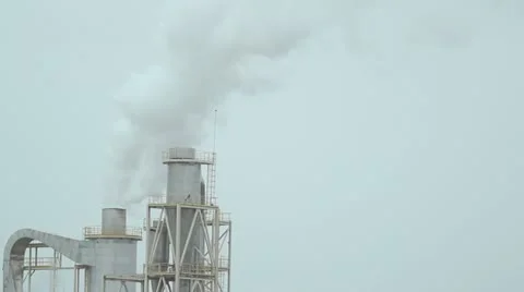 Factory chimney smoking Stock Footage 10860901