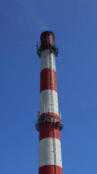 Factory chimney stack Stock Photos