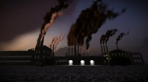 Factory chimneys Stock Footage 24636953