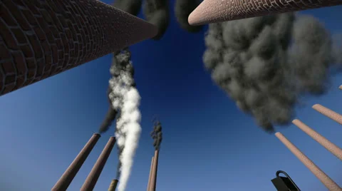 Factory chimneys Stock Footage 24637018