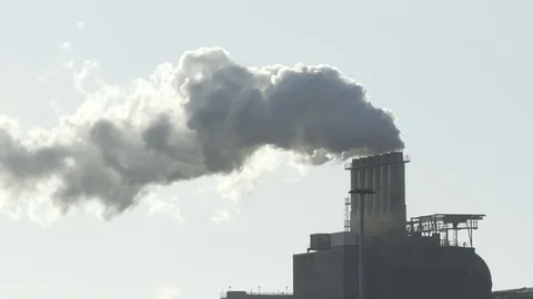 Factory Chimneys Stock Footage 78179915