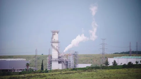 Factory chimneys Stockbeeldmateriaal 88349768