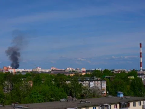 Factory chimneys. Stock-Fotos