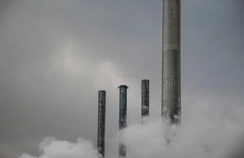 Factory chimneys Stock Photos