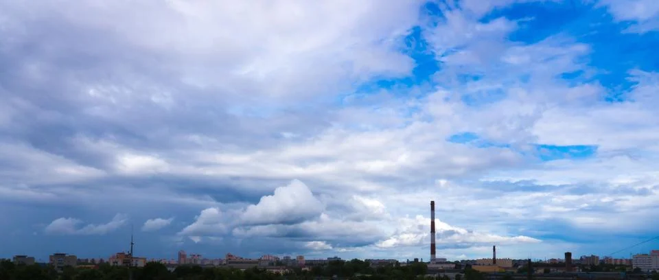 The Factory chimneys. Stock Photos