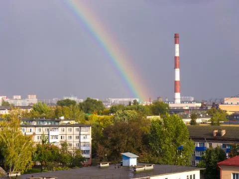The Factory chimneys. 스톡 사진
