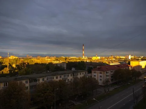 The Factory chimneys. Foto stock