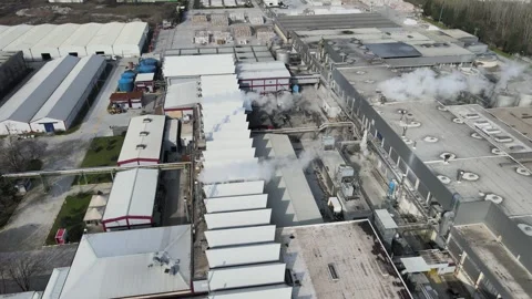 Factory chimneys smoke Stock Footage 263524741