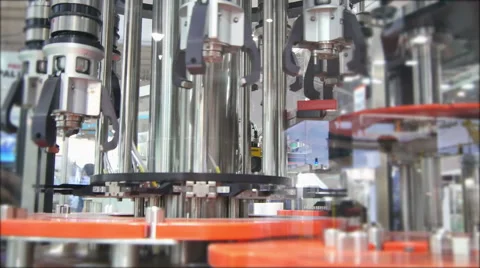 Factory Claw Robot 4K UHD Stock Footage 50631193