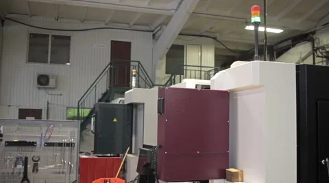 Factory. CNC Machines do the work 스톡 동영상 60249491