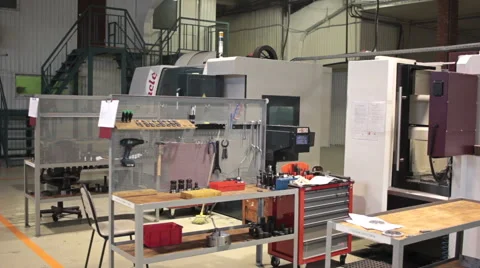 Factory. CNC Machines do the work 스톡 동영상 60249569
