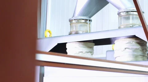 Factory coffee machine in operation Stock-Footage 52314002