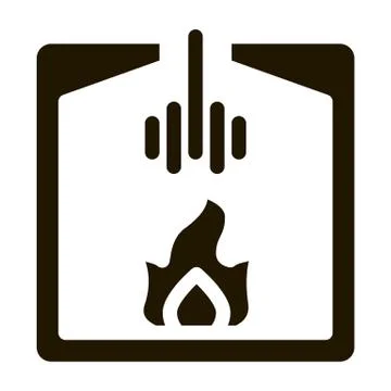 Factory Combustion Process Metallurgical Icon Vector Illustration Illustrazione stock