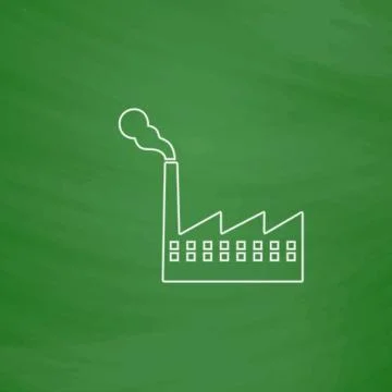 Factory computer symbol Stock Illustration