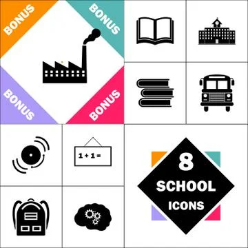 Factory computer symbol Stock Illustration