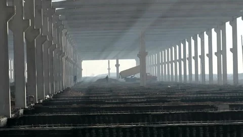 Factory concrete Stock Footage 166525246