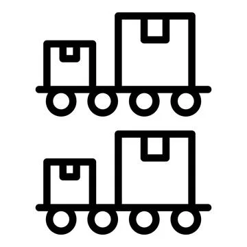 Factory conveyor icon outline vector. Robot machine Stock Illustration