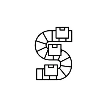 Factory, conveyor, production icon. Element of production icon for mobile Stock Illustration