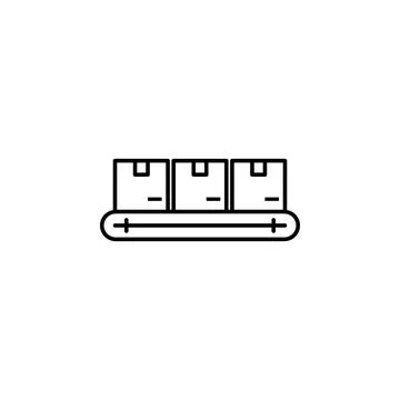 Factory, conveyor, production icon. Element of production icon for mobile Illustrazione stock