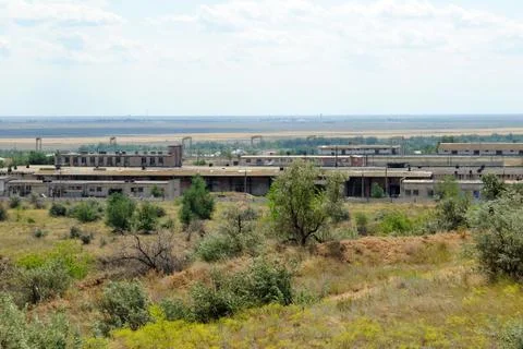 Factory in a countryside Stock Photos