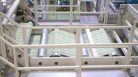 Factory to create packages, packaging, paper, Vidéo 105343812