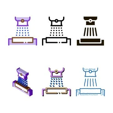 Factory dumping metallurgical icon range vector Stock Illustration