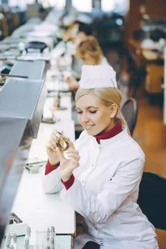 Factory electronics worker Stock Photos