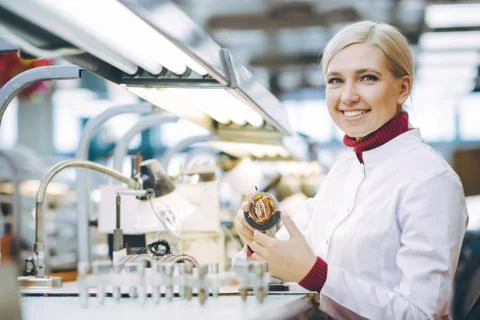 Factory electronics worker Stock Photos