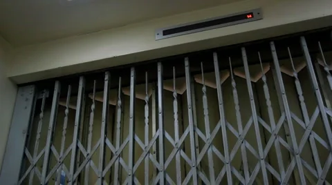 Factory elevator going down Stock Footage 3260277