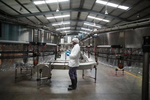 Factory engineer using digital tablet in the factory 스톡 사진