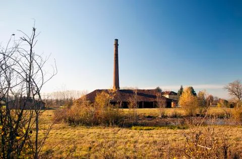 Factory in the fields Stock Photos
