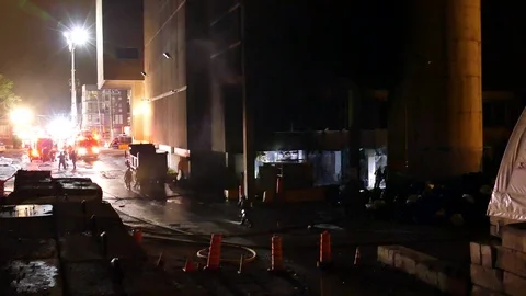 Factory on fire 動画素材 114755500