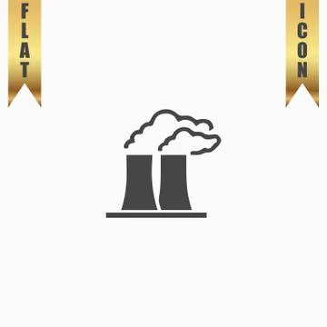 Factory flat icon Stock Illustration