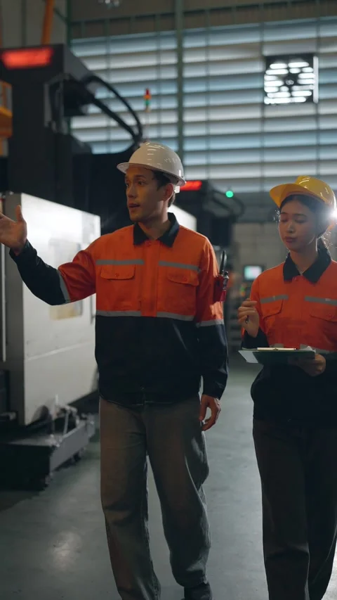 Factory Floor Collaboration Stock Footage 336316039