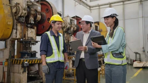 Factory floor meets professional trust Stock Footage 338066306