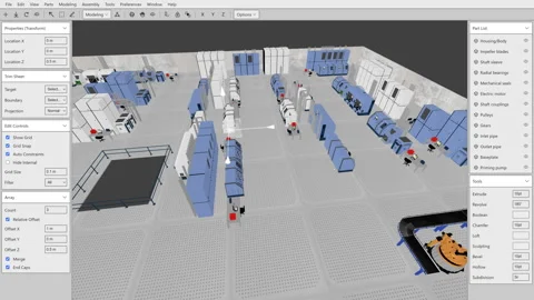 Factory Floor Optimization Using 3D Technology. Video stock 329679823