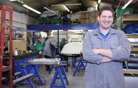 Factory floor worker Stock Photos