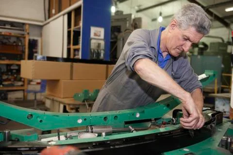 Factory floor worker Stock Photos